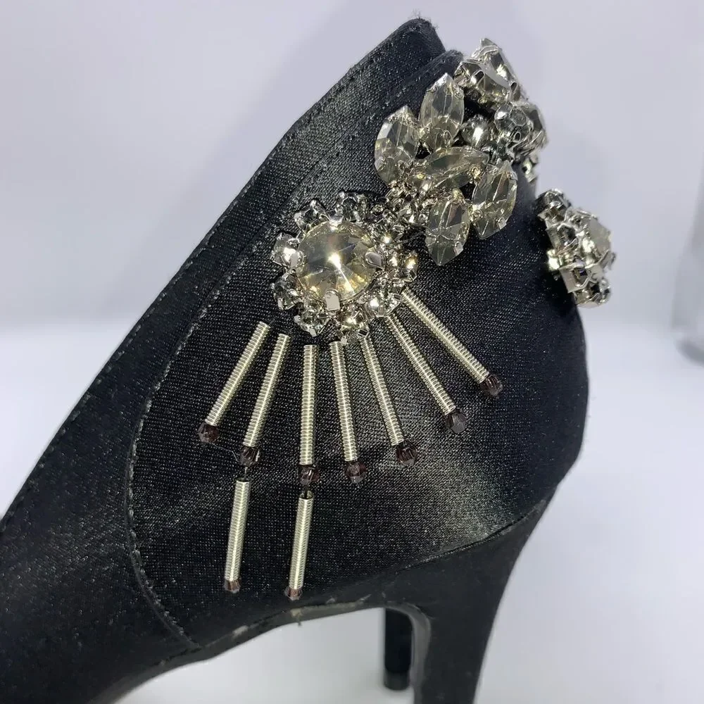 ✨HOST PICK🍸✨NEW ✨ Diamond By Farylrobin Sheila Jeweled Back Heels✨🏷✨ - Picture 5 of 10